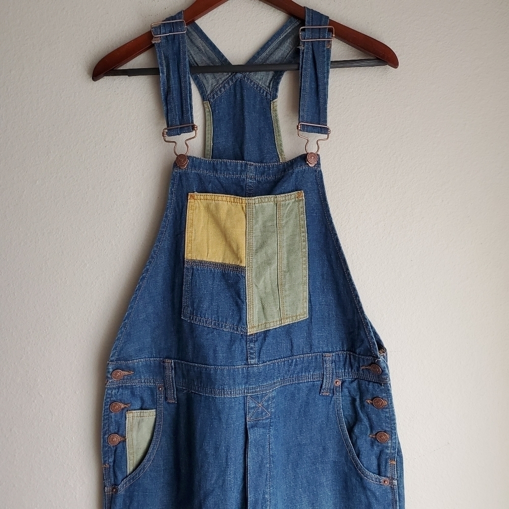We the Free Carpenter Patched Overalls size M NWT - Picture 3 of 7